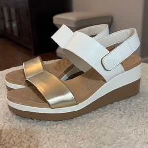 malu Made In Brazil Women’s Brenda Super Comfort 2 Band Velcro Wedge Sandals 7